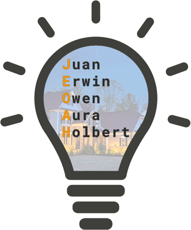 JEOAH Electric, lightbulb logo with the family acronym